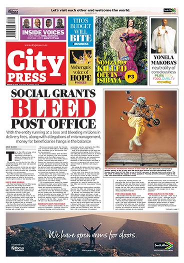 City Press front page: February 16 2020