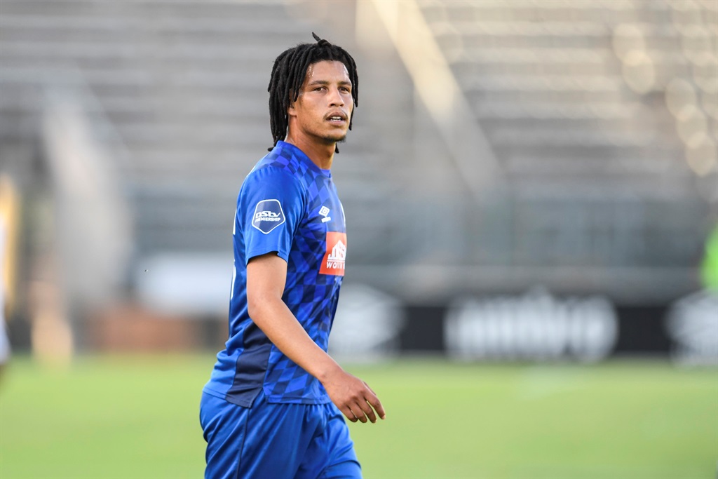 PRETORIA, SOUTH AFRICA - JANUARY 22:  Luke Fleurs of SuperSport United during the DStv Premiership match between SuperSport United and Richards Bay FC at Lucas Moripe Stadium on January 22, 2023 in Pretoria, South Africa. (Photo by Lefty Shivambu/Gallo Images)