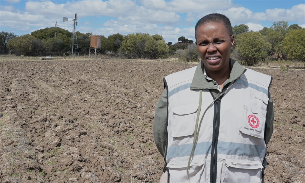 Free State Red Cross provincial manager, Claudia Mangwegape, said the farming project in Jagersfontein is to create employment for the people in the area and to alleviate poverty. Photo by Morapedi Mashashe