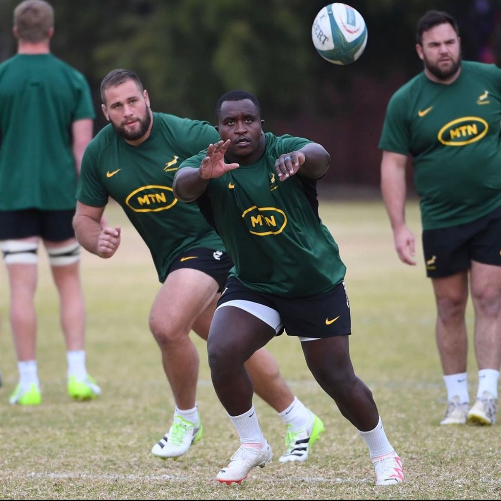 Springboks rugby star Trevor Nyakane showed some dazzling football skills during training.