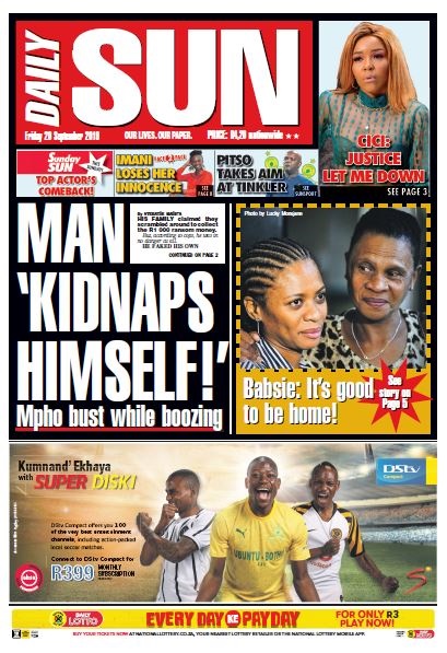 TODAY'S FRONT PAGE! | Daily Sun