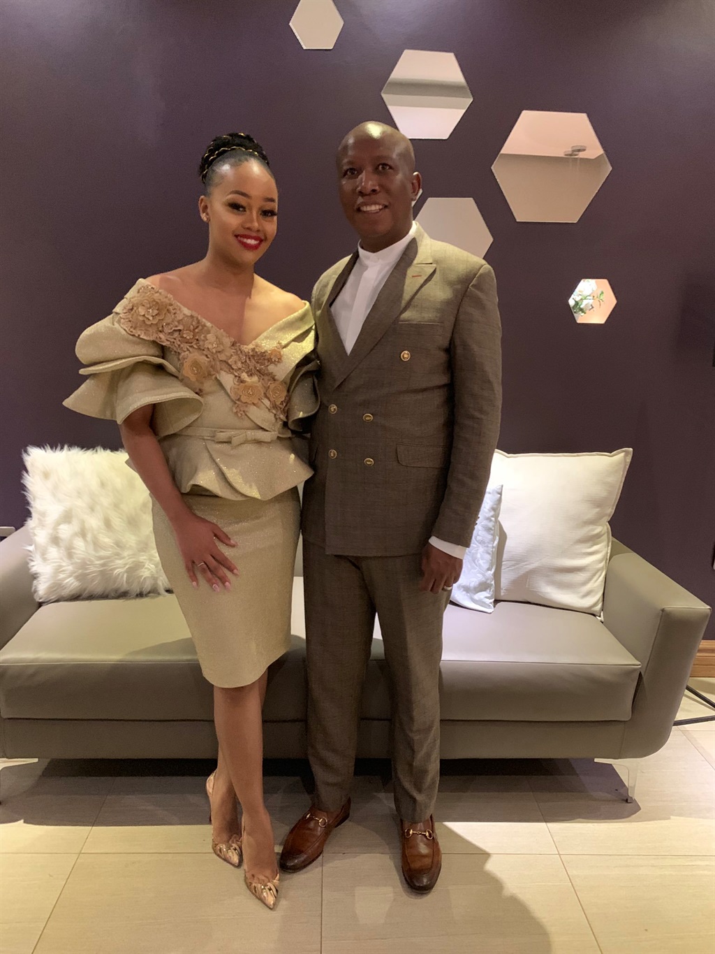 EFF leader Julius Malema posted a picture of himself and wis wife Mantwa on twitter, and people loved it.