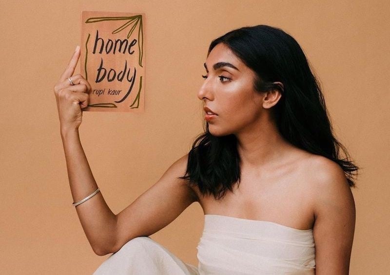 in home body, rupi kaur walks readers through reflective and honest conversations with oneself - reminding herself and the reader to fill up on love, acceptance, community, family, and embrace change. (Penguin Randomhouse)