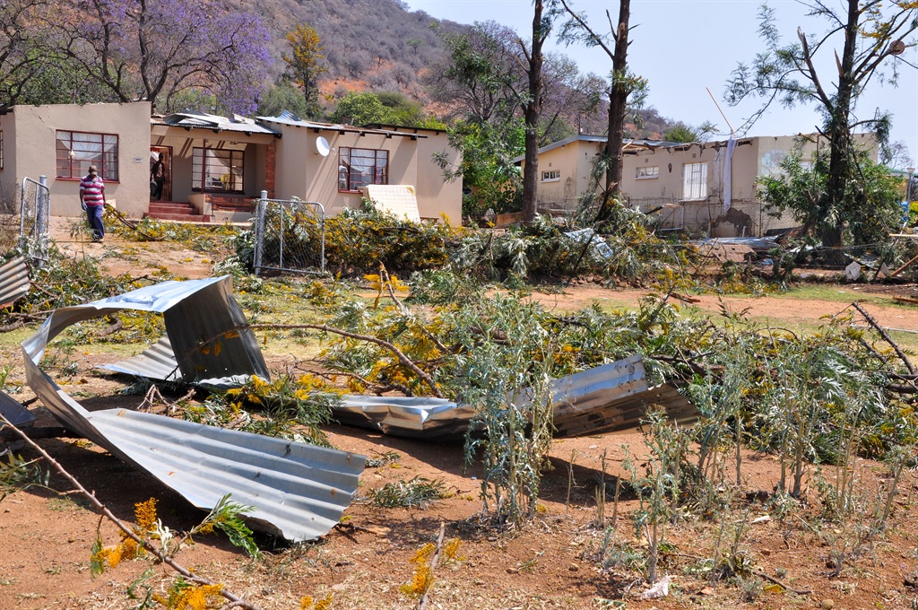 Houses in Moruleng in the North West were damaged by a heavy thunderstorm on Tuesday. Photo by Rapula Mancai     