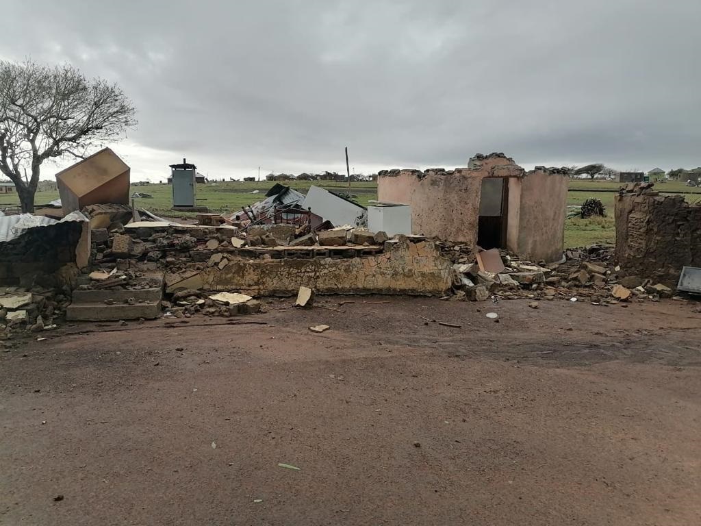 Houses destroyed by hailstorm in KZN (Supplied)