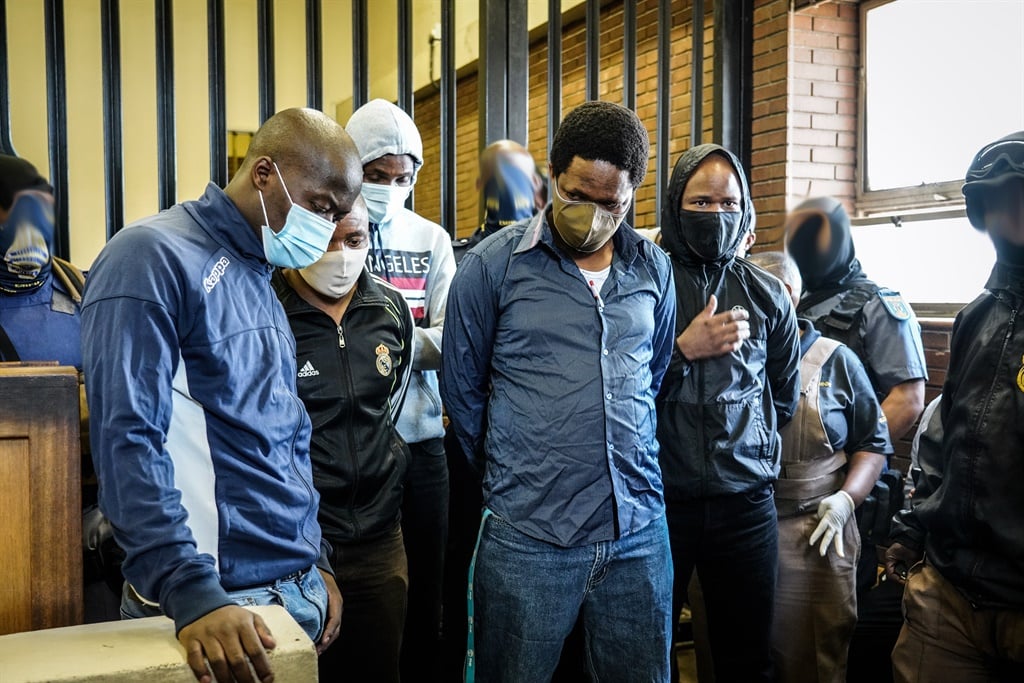 Five men appeared in the Boksburg Magistrate's Court in connection with the Senzo Meyiwa murder.