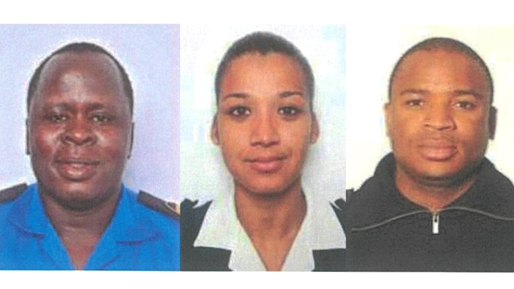 From left: Master Warrant Officer William Malesela Mathipa, Lieutenant Commander Gillian Elizabeth Hector and Warrant Officer Mmokwapa Lucas Mojela. 