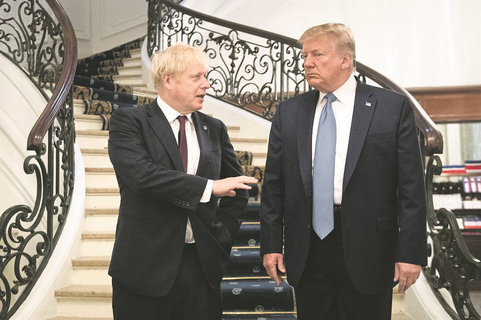 Birds of a feather: US President Donald Trump and Britain's Prime Minister Boris Johnson have triggered   unprecedented political crises in their respective countries. Picture: Stefan Rousseau / getty images