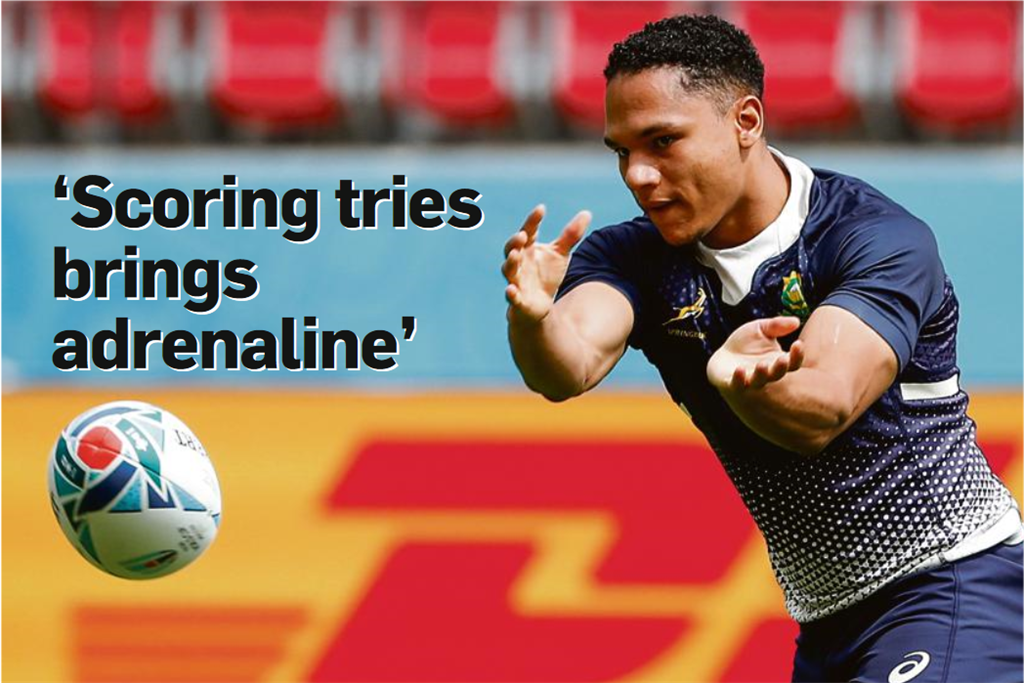 Herschel Jantjies is enjoying every moment of being part of the Springboks team. Picture: Mark R Cristino / EPA