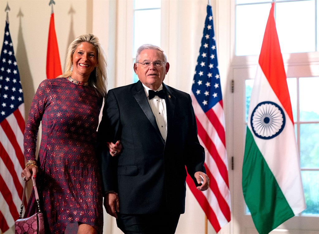 US Senator Bob Menendez arrives for the State Dinner in honour of India's Prime Minister Narendra Modi, at the White House on 23 June 2023.