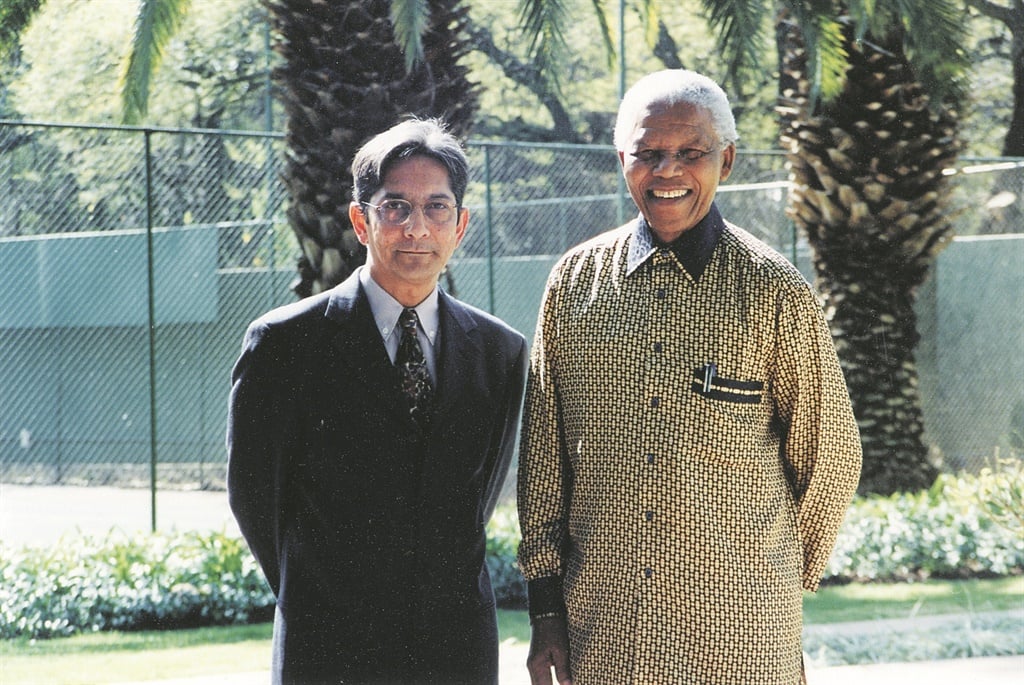 Ahmed Dangor and former president Nelson Mandela
