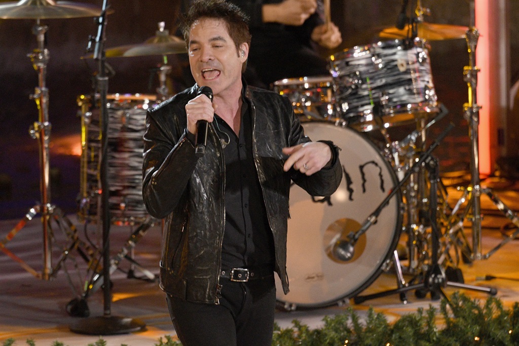Singer Pat Monahan of the pop group Train performs on stage during the 85th Rockefeller Center Christmas Tree Lighting Ceremony at Rockefeller Center on November 29, 2017 in New York City.  