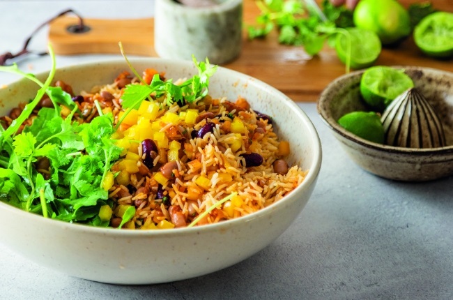 Rice and mixed bean salad. (PHOTO: Donna Lewis)
