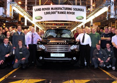 HIP HIP HOORAY: This Ultimate Black Vogue Autobiograhy is the one millionth Range Rover built at Solihull.