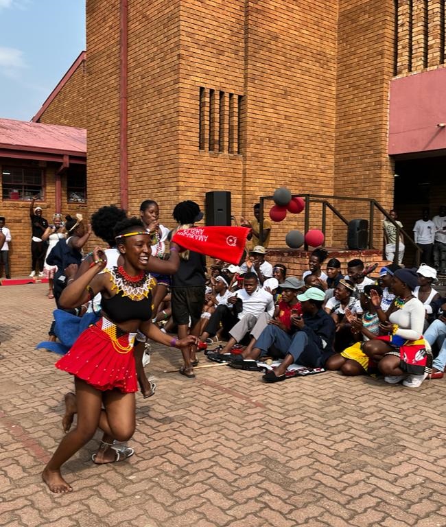 Pupils taking part in a cultural dance at Matseliso High School in Meadowlands, Soweto on Saturday. Photo by Nhlanhla Khomola.