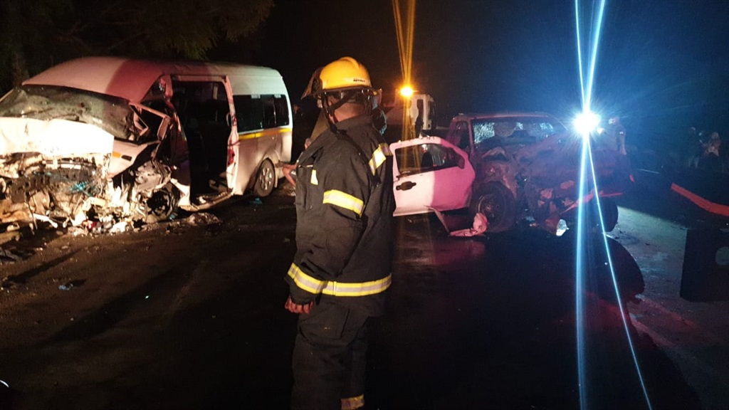 One person died and seven others were injured in a head-on collision on the R33.