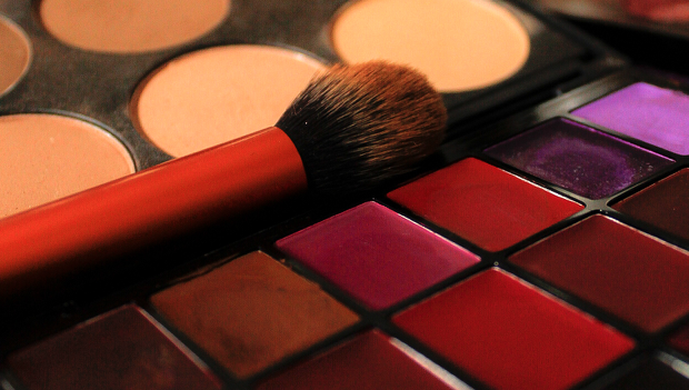 A close-up shot of make-up products