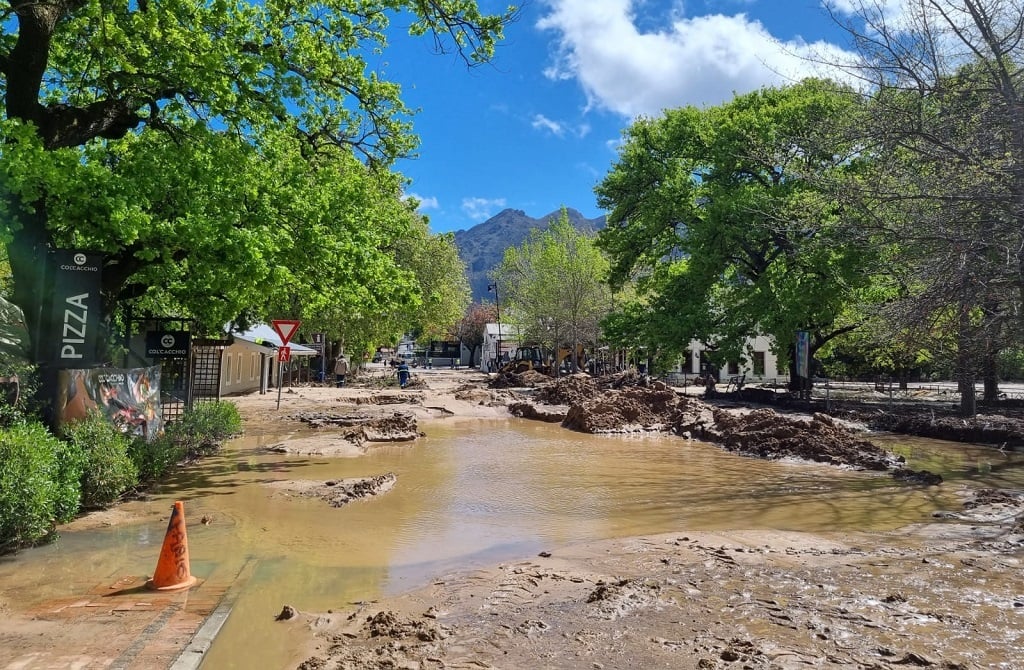 The Western Cape town of Franschoek was among those that suffered damage due to floods over Heritage Day  weekend. 
