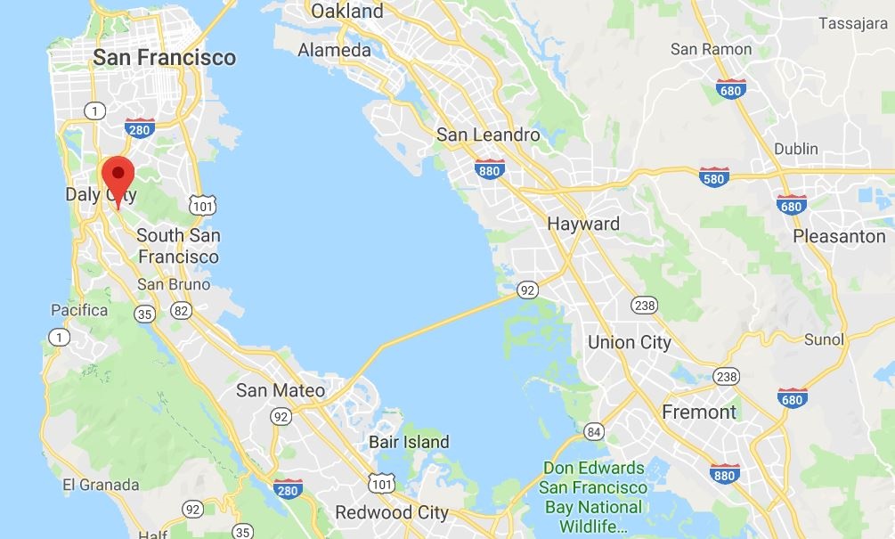 Colma, San Francisco. Source: Google Maps