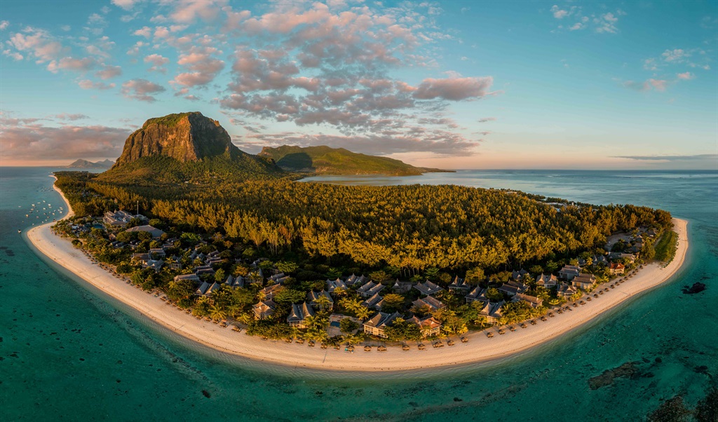 JW Marriott Mauritius has a pristine beach, with Le Morne Brabant as a dramatic backdrop. Photo: Andrew Thompson.