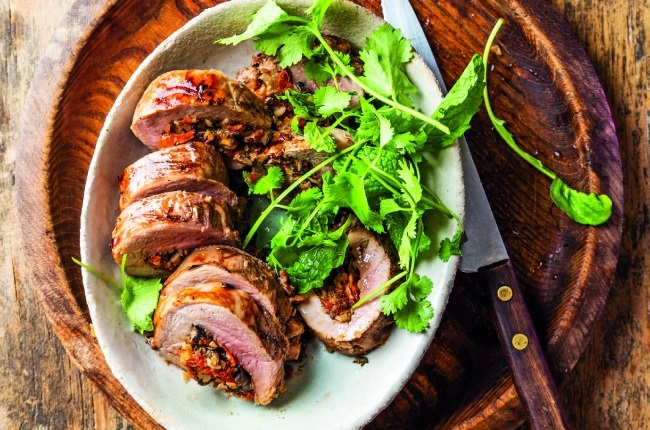 Pork fillet with sun-dried tomatoes. (PHOTO: Donna Lewis)
