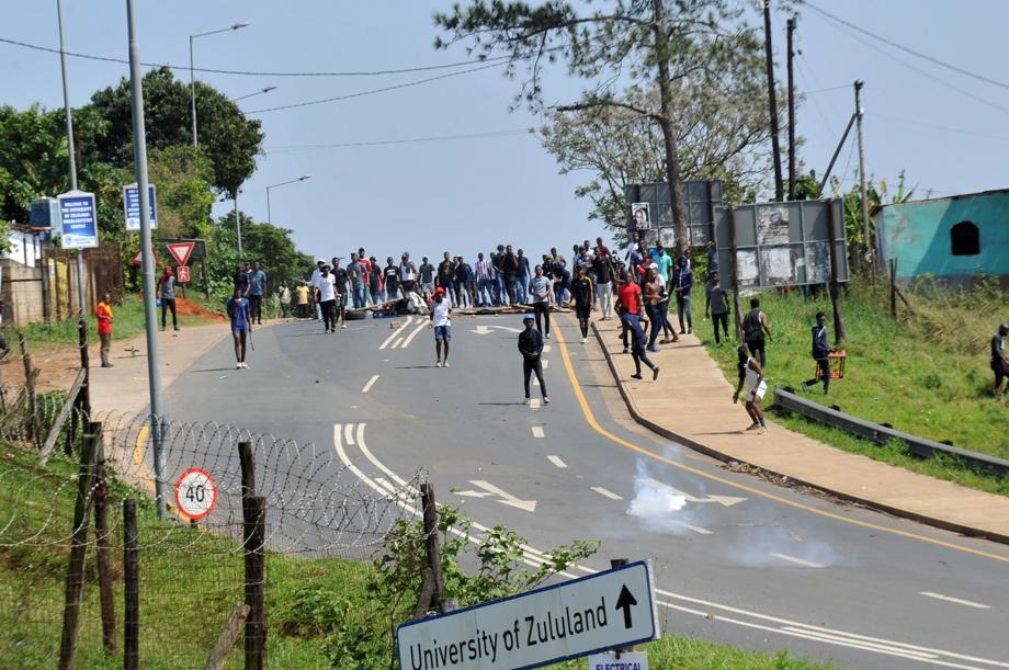 University of Zululand students protest for safe accommodation. Picture: Jabulani Langa