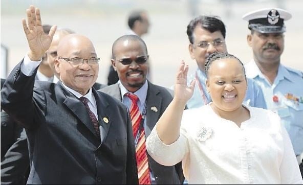 President Jacob Zuma and Nompumelelo Ntuli-Zuma. Photo by Leon Bonthuys.