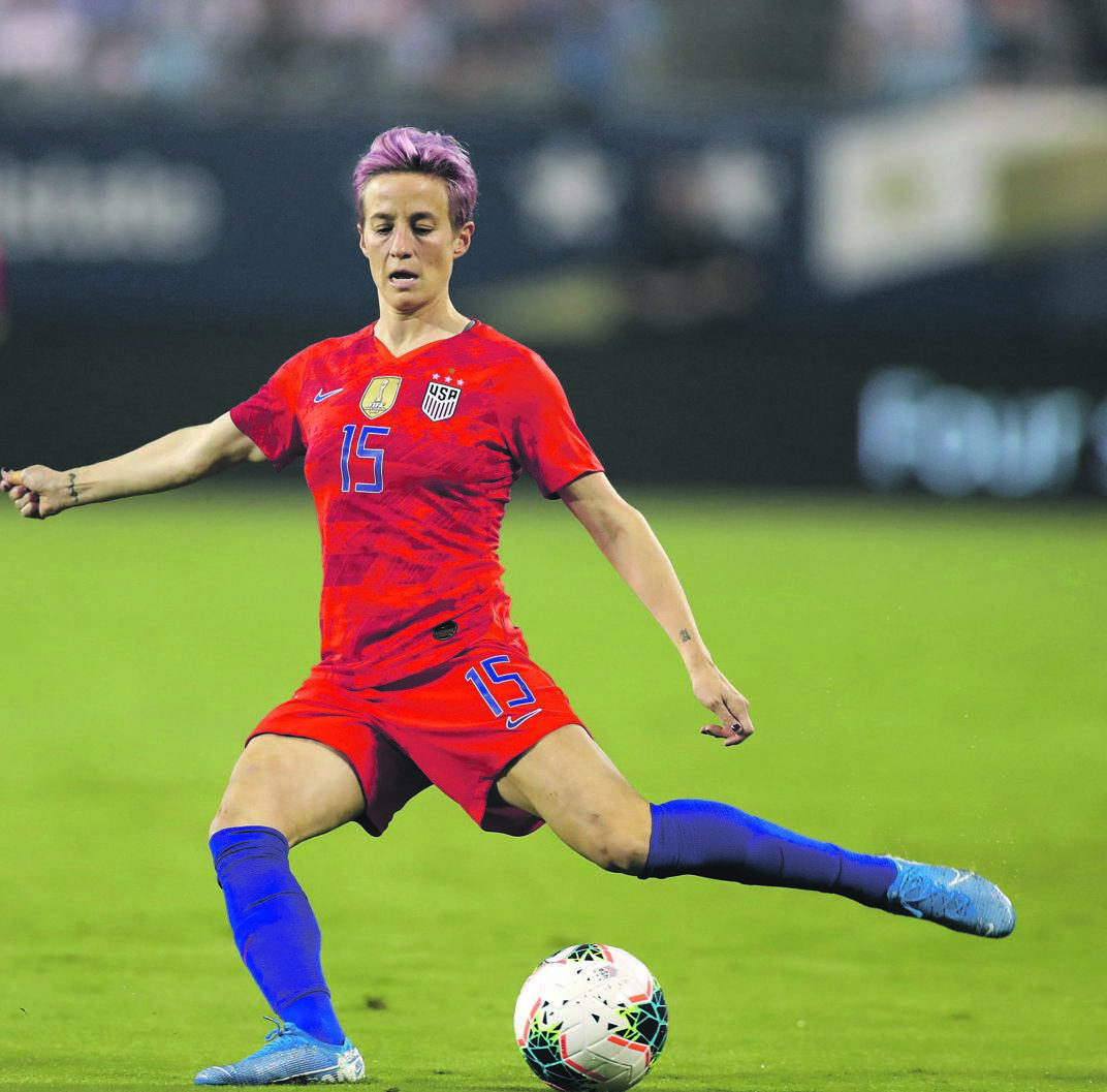Adamant US team captain Megan Rapinoe has made it clear that they won’t accept anything less than equal pay. Picture: Andy Mead / ISI Photos / Getty Images