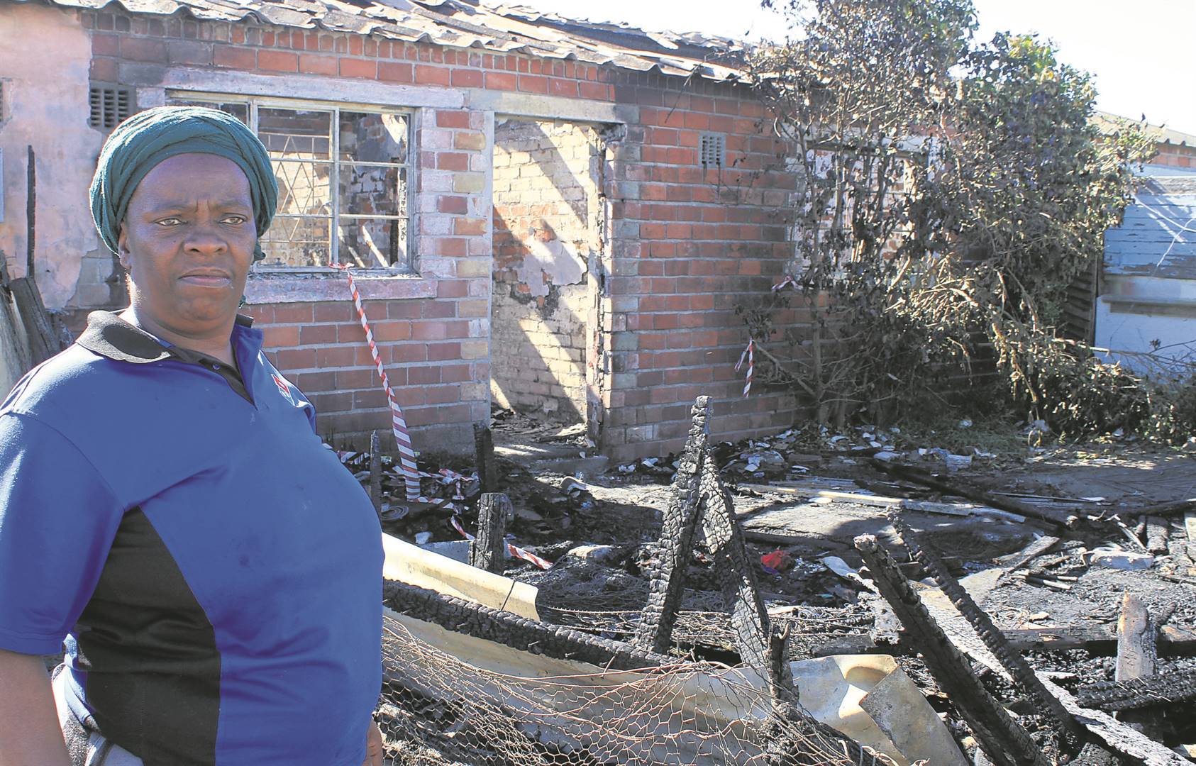 Xoliswa Qikana says they tried to save the siblings, but the flames were too strong.Photo by Lindile Mbontsi