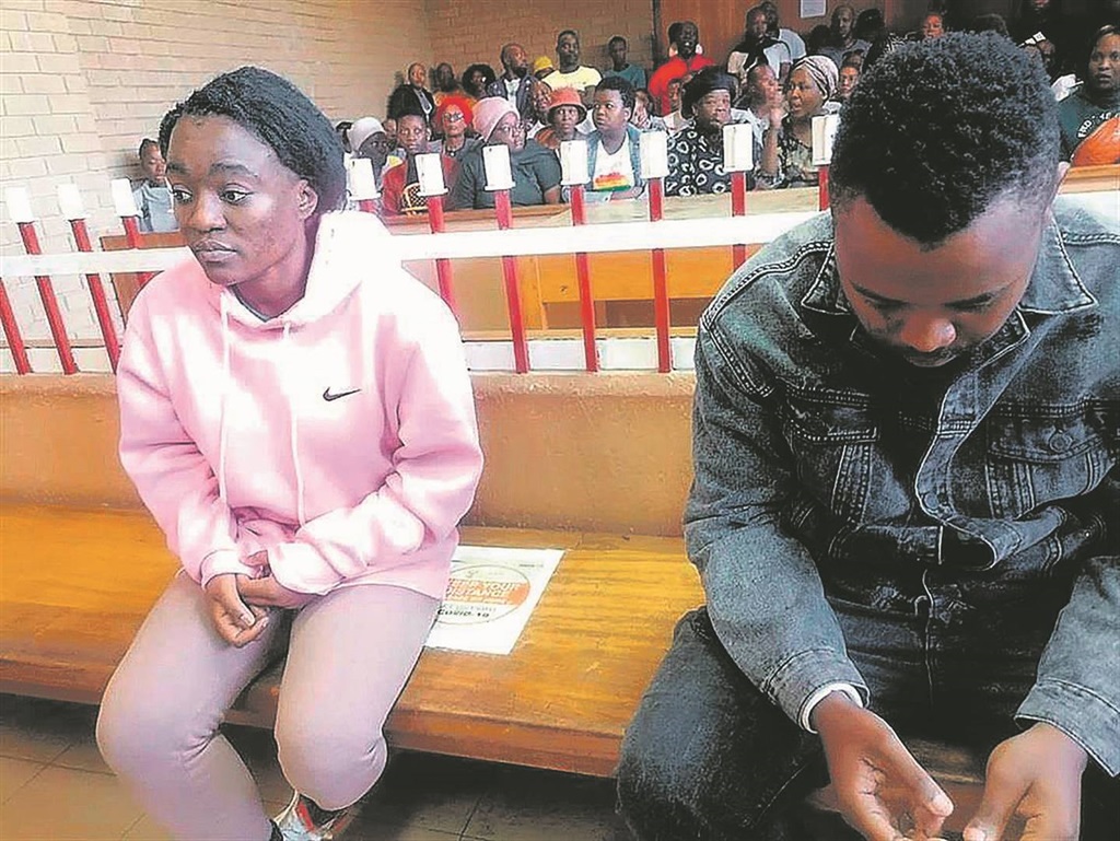 Lerato and Sibusiso Mahlangu during one of their previous court appearances in the Soshanguve Magistrates Court. Photo by Kgomotso Medupe