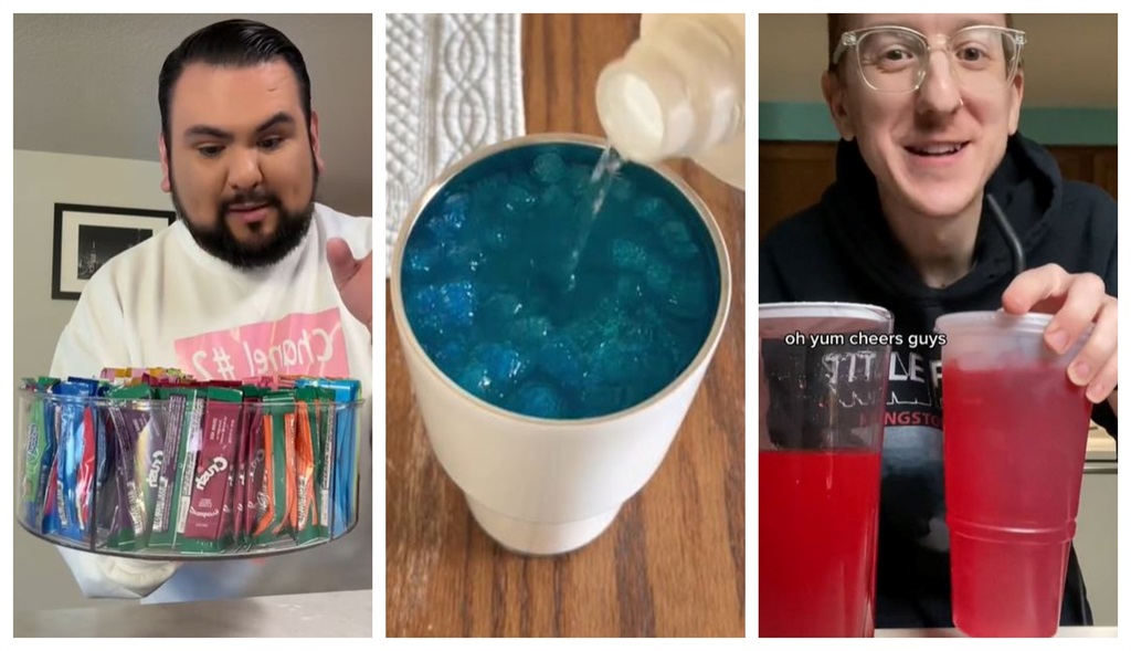 TikTok users like Joseph Anthonii and user 'Granpasyummytoes' make their own water of the day. 