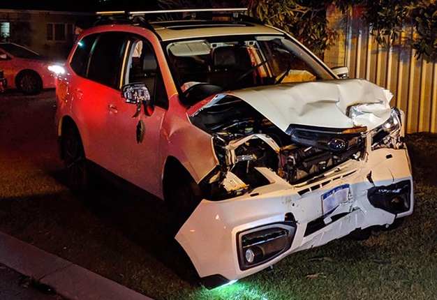 Crashed Subaru Forester