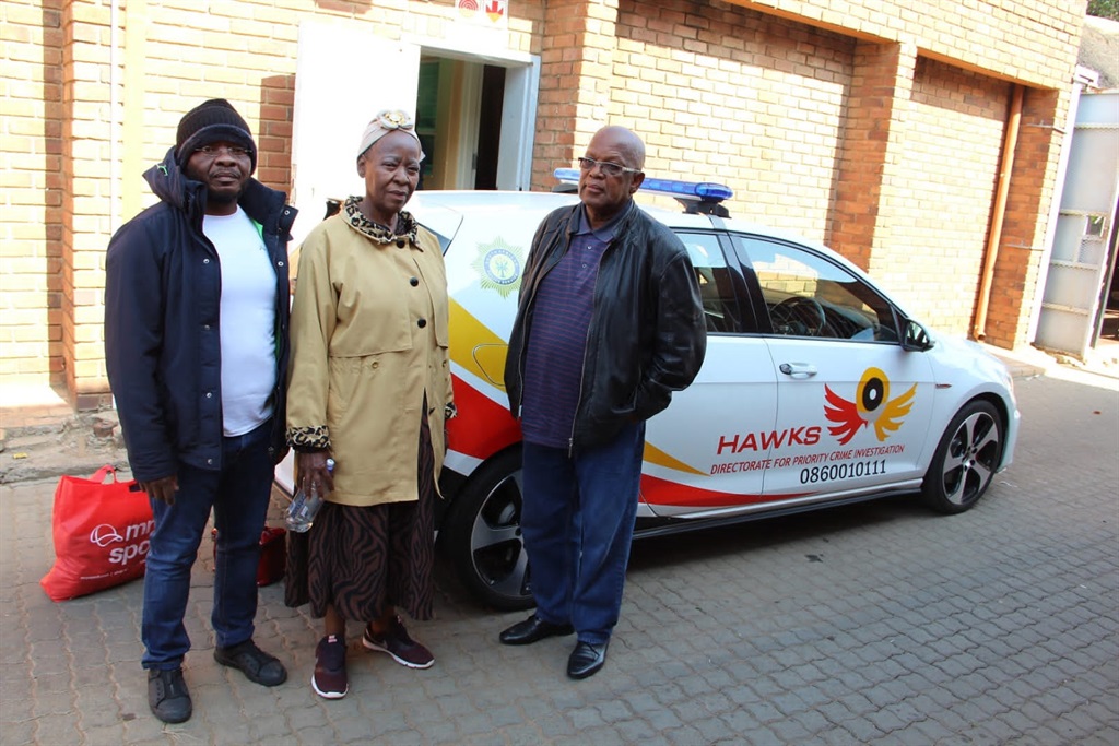 From left: Vuyo Mbulawa, Lydia Sebego and Roulgh Mabe, who were all released on bail in relation to the North West Health Department tender fraud.