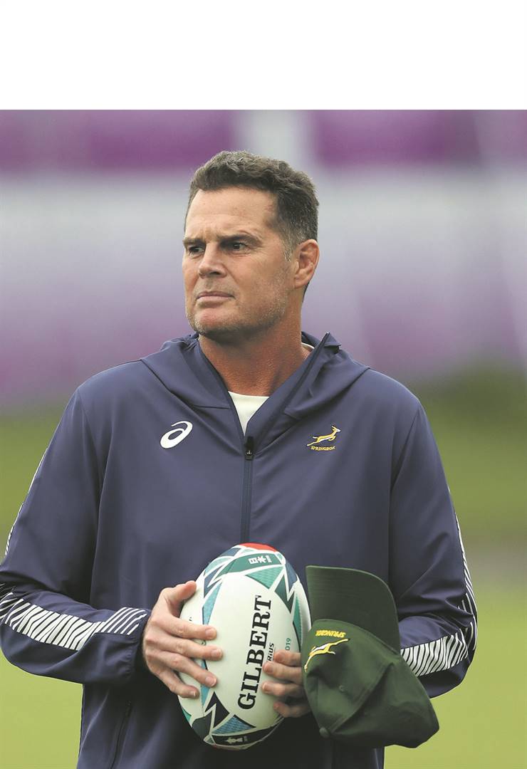Rassie Erasmus is positive about today’s clash with hosts Japan Picture: Stu Forster / Getty Images