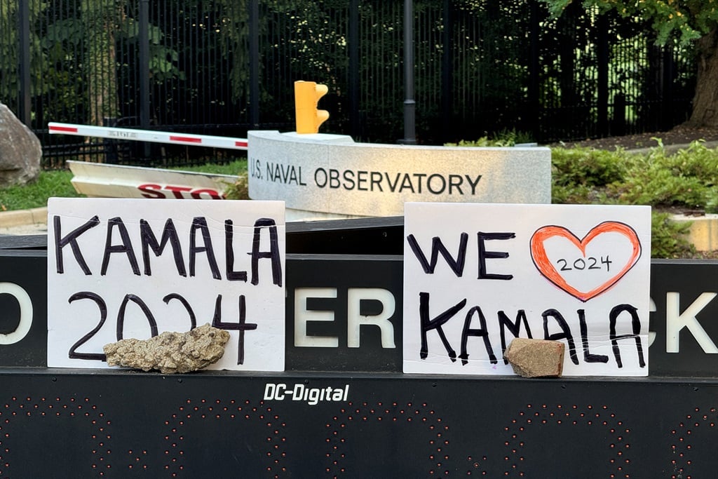 Signs are pictured outside the US Naval Observator