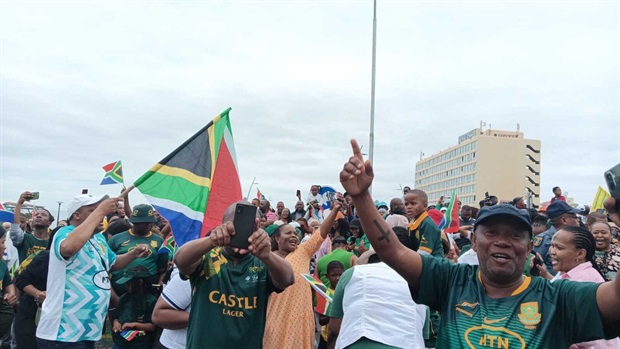 <p>Thousands of Eastern Cape residents have flocked to the coastal town of East London to welcome the world rugby champions Springboks.</p><p>The team, fresh from defending the Webb Ellis trophy in Paris last Sunday, is on a nationwide trophy tour to celebrate their historic victory with South Africans.</p><p>The parade kicked off in Pretoria on Thursday, moved to Soweto, Joburg, Cape Town and Durban. It concludes today in East London.</p><p>Springboks have won the World Cup a record four times, becoming the only rugby nation to do so.</p><p>Dozens of fans are lining up along major East London routes hoping to see their favourite players.</p><p>People from all walks of life are wearing their Springbok colours and painted their faces amid a carnival atmosphere.</p><p>The world conquerors landed in East London on Saturday evening from the Durban leg of the tour and checked in for overnight at the beach-facing Garden Court Hotel where the tour starts.</p><p>Then, they proceed through:</p><p>Moore Street;</p><p>John Baillie Road;</p><p>Glen Eagles Road;</p><p>Old Transkei Road;</p><p>Devereaux Avenue;</p><p>Western Avenue;</p><p>Amalinda Main Road;</p><p>Woolwash Road;</p><p>Mdantsane Access Road;</p><p>Alphen Road;</p><p>John Nash Road;</p><p>Dunnoon Road;</p><p>Douglas Smith Highway;</p><p>Windyridge Road;</p><p>St Peter's Road;</p><p>Oxford Street;</p><p>City Hall;</p><p>Fleet Street;</p><p>Currie Street;</p><p>Esplanade; </p><p>and Garden Court</p><p><strong>- Malibongwe Dayimani</strong></p><p><strong></strong>PICTURES BY LULAMA ZENZILE @NETWERK24</p>
