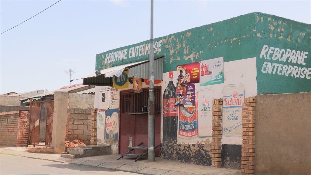 The spaza shop where the kids bought their biscuits from in Naledi.