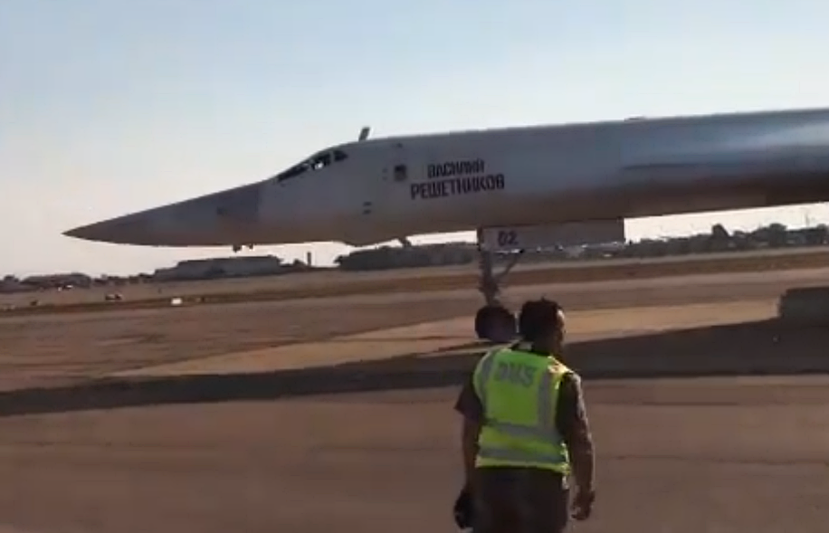 Two Russian Tupolev Tu-160 bombers touched down at the Waterkloof Air Force Base. Picture: Alex Mitchley/News24