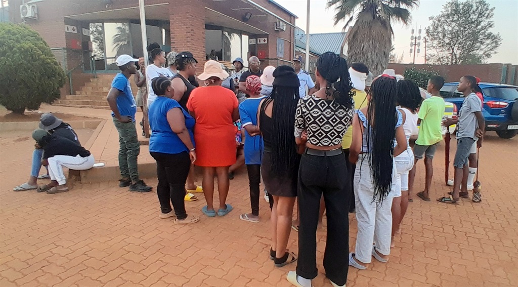 Young girls from Orange Farm marched to their local cop shop demanding an 18-year- old suspect not to be released. Photo by Tumelo Mofokeng