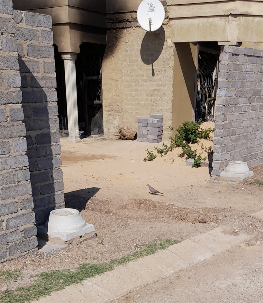 Petrol bombed Sibusiso Kula's house in Kanana. Pho