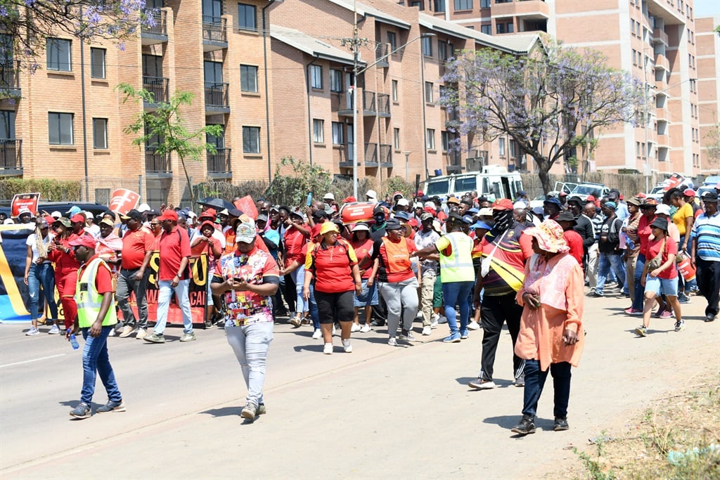 Cosatu members embarked on a nationwide protest on 6 October 2023.