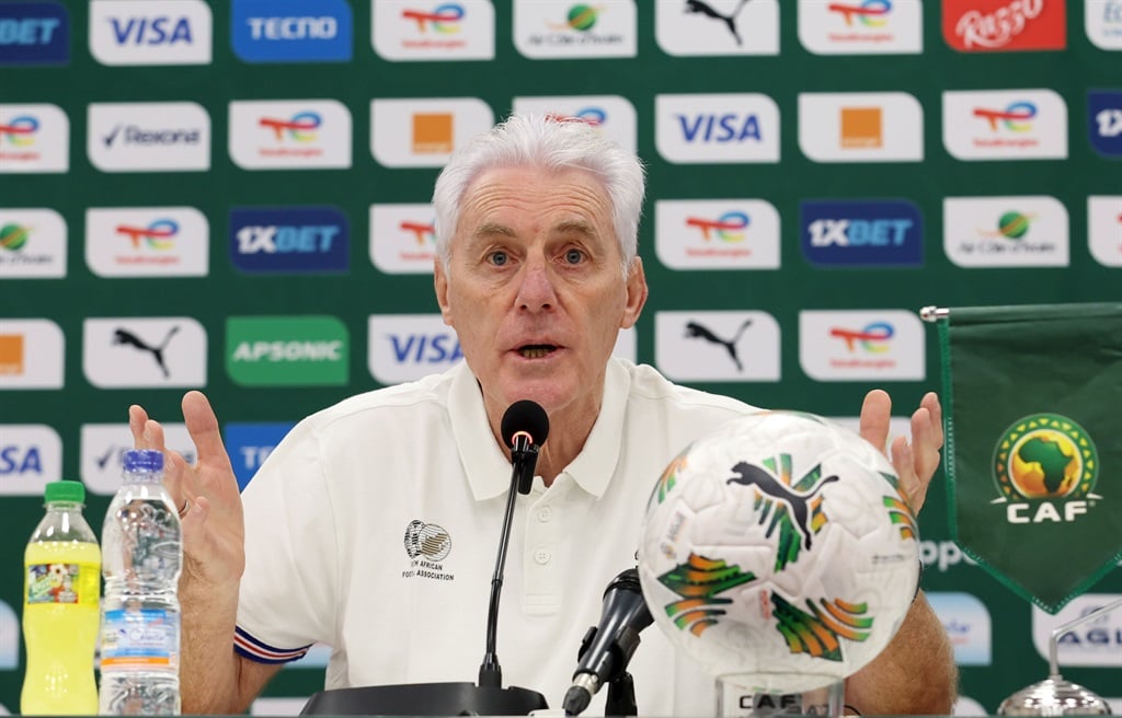 Hugo Broos, coach of South Africa during the 2023 African Cup of Nations South Africa Press Conference at the Amadou Gon Coulibaly Stadium, Korhogo on the 23 January 2024 