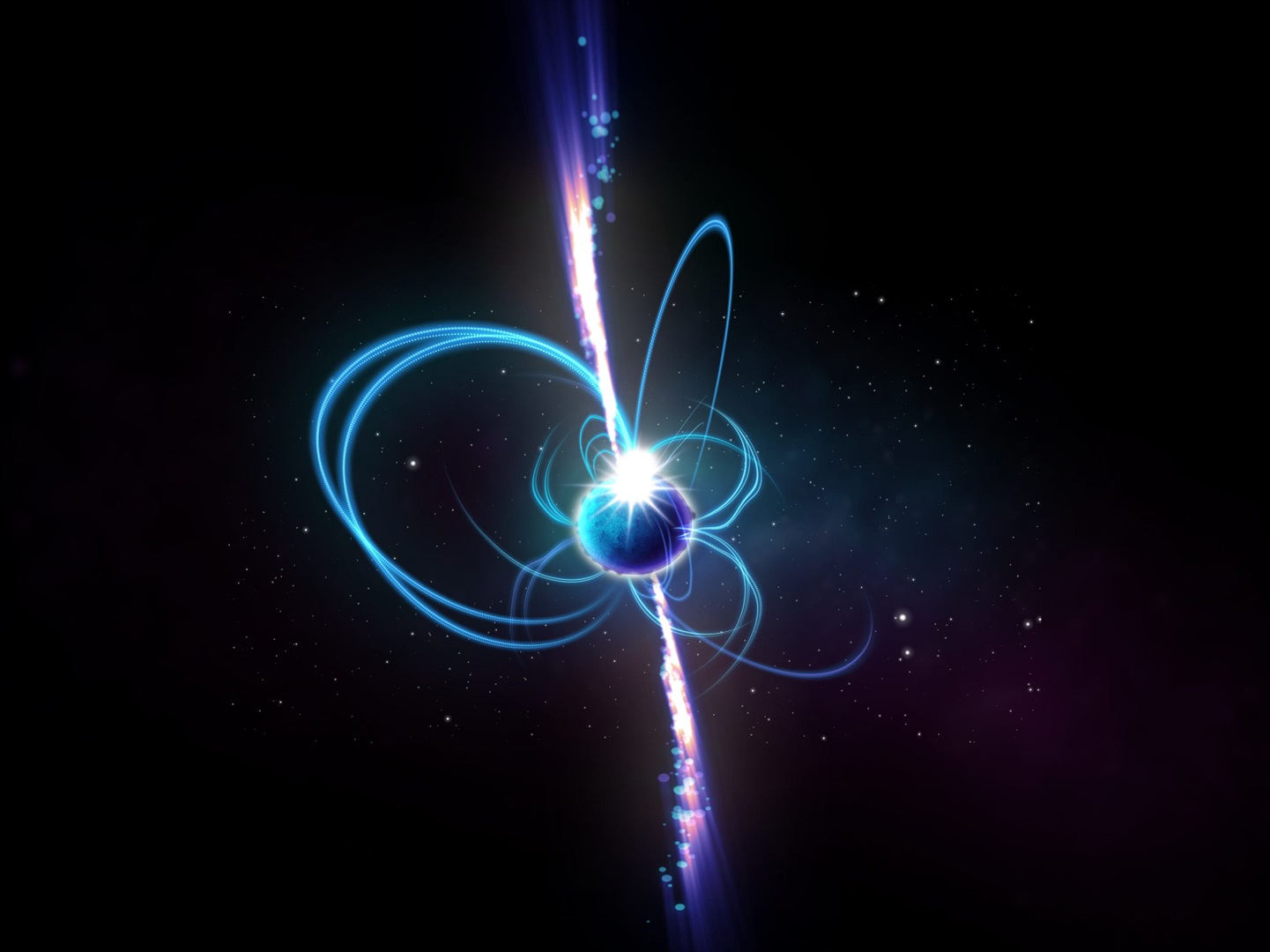 An artist’s impression of what the object might look like if it’s a magnetar, with powerful magnetic fields. ICRAR