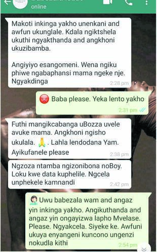 Messages from the babezala who ate korobela and refuses to have it removed. 