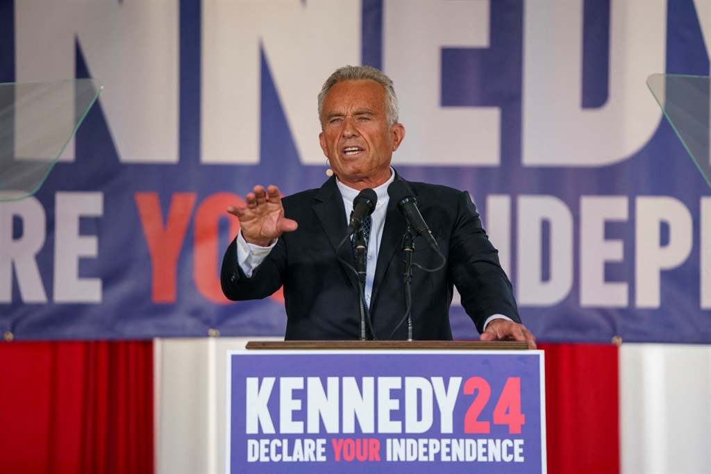 Presidential Candidate Robert F. Kennedy Jr. makes a campaign announcement at a press conference on 9 October 2023 in Philadelphia, Pennsylvania. Jessica Kourkounis/Getty Images/AFP (Photo by Jessica Kourkounis / GETTY IMAGES NORTH AMERICA / Getty Images via AFP)