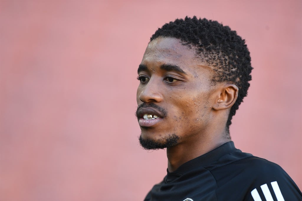Monnapule Saleng of Orlando Pirates during the DStv Premiership match between them and SuperSport United at the Peter Mokaba Stadium on 23 December 2023 in Polokwane, South Africa. 