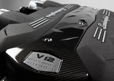 BEAUTY: The new V12 engine was developed in-house and all units will be hand-assembled at Lamborghini's Sant'Agata facility.
