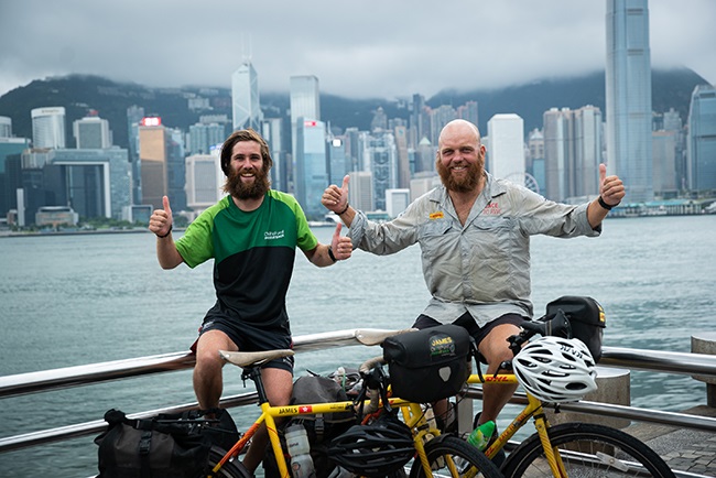 James Owens and Ron Rutland comleted a 22 000km bicycle trip across Europe and Asia. (Photo: Supplied)