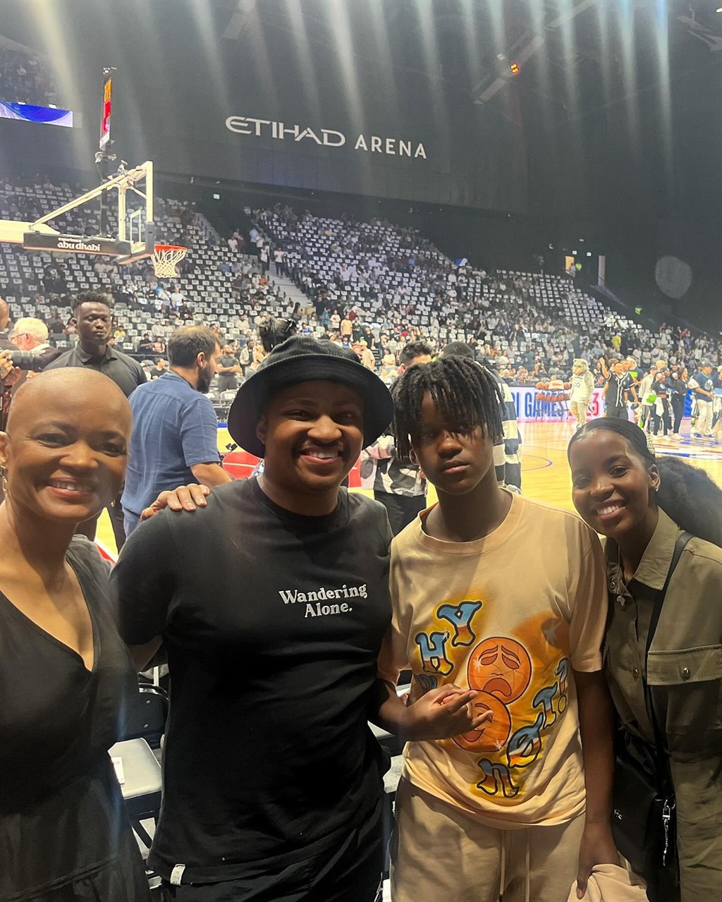 The Mosimane family attended the 2023 NBA Abu Dhabi Games in the United Arab Emirates.
