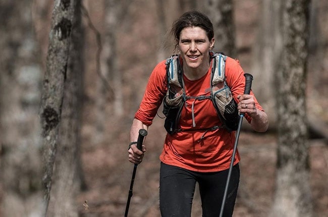 British runner Jasmin Paris makes history as she completes in the Barkley Marathon in Tennessee. (@searchingforzocherman/Instagram)